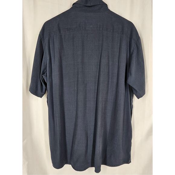 COLUMBIA MEN'S PFG SHORT SLEEVE BUTTON-UP SHIRT BLUE SIZE LARGE - Picture 2 of 9
